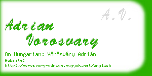adrian vorosvary business card